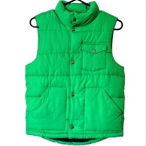 Gap Kids Youth Boys Green Puffer Vest Jacket Size Medium